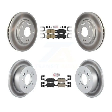 Front Rear Ceramic Pad Coat Brake Rotors Kit For 2010 Hyundai Elantra Sedan From 03 23 10 KGA-101425