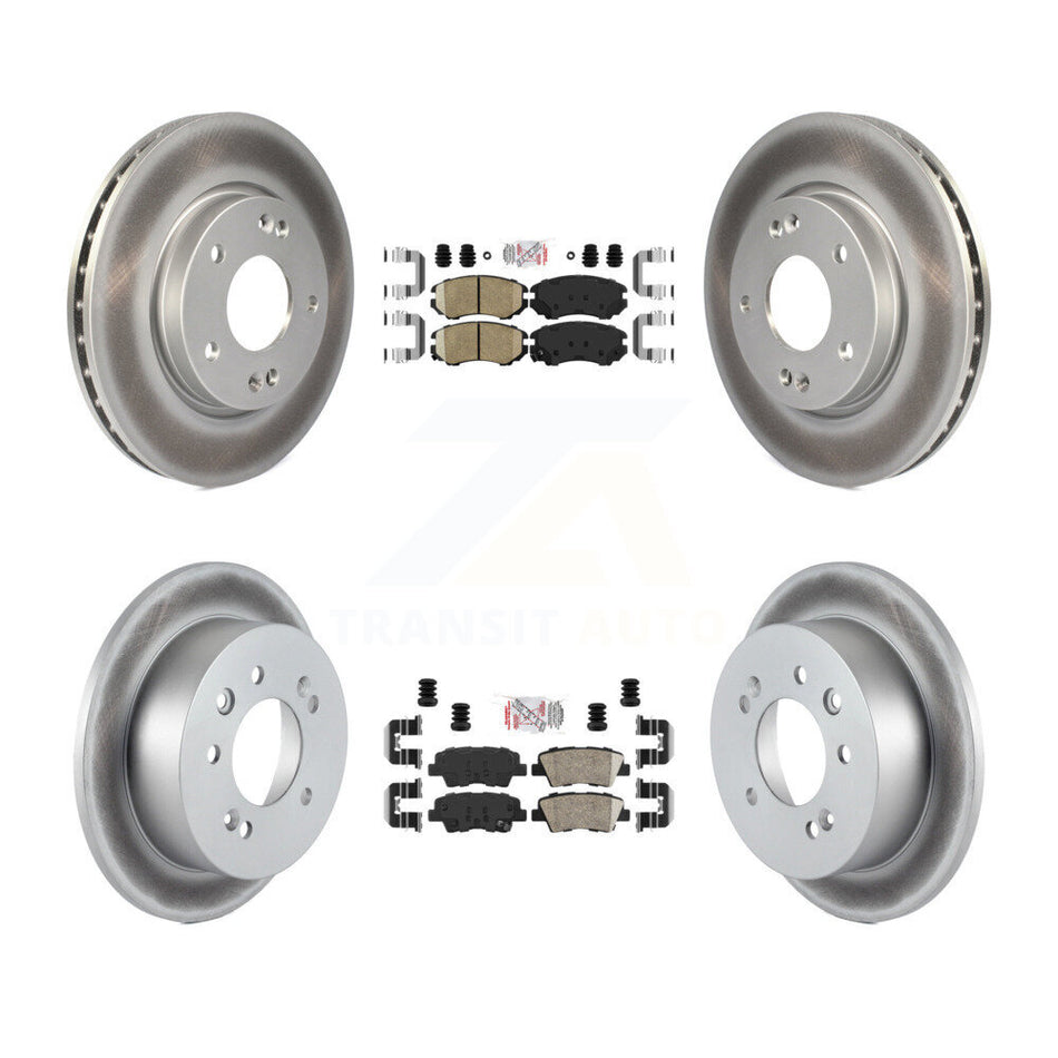 Front Rear Ceramic Pad Coat Brake Rotors Kit For 2010 Hyundai Elantra Sedan From 03 23 10 KGA-101433