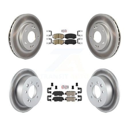 Front Rear Ceramic Pad Coat Brake Rotors Kit For 2010 Hyundai Elantra Sedan From 03 23 10 KGA-101434