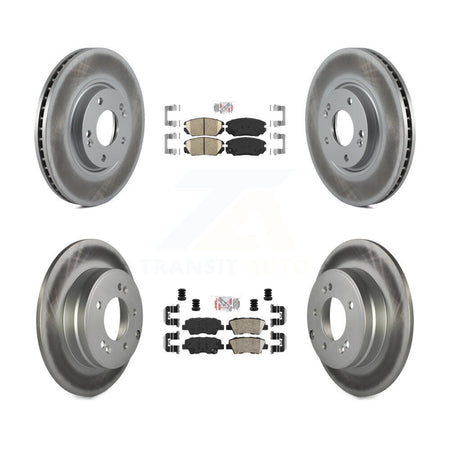 Front Rear Ceramic Pads And Coated Disc Brake Rotors Kit For Hyundai Azera KGA-101439
