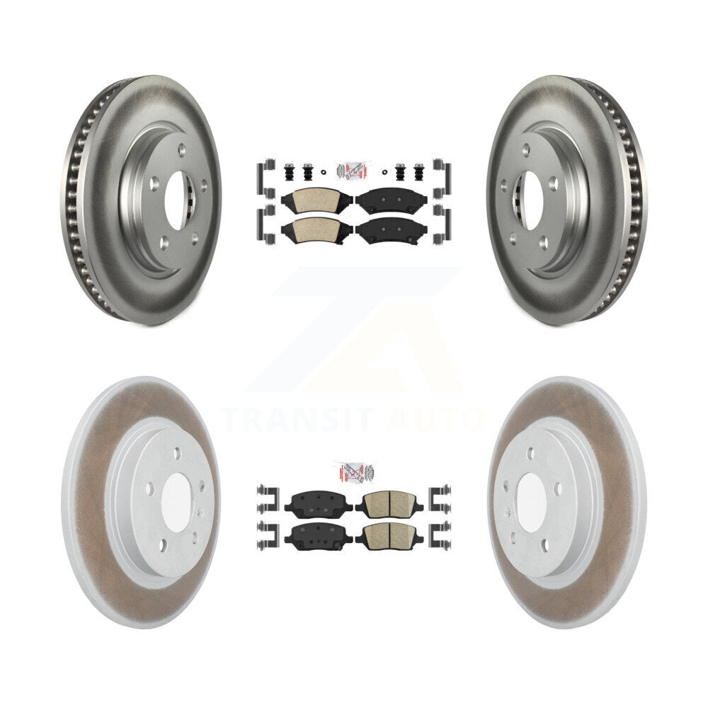 Front Rear Ceramic Pad Coated Brake Rotor Kit For Chevrolet Uplander Buick Terraza Saturn KGA-101441