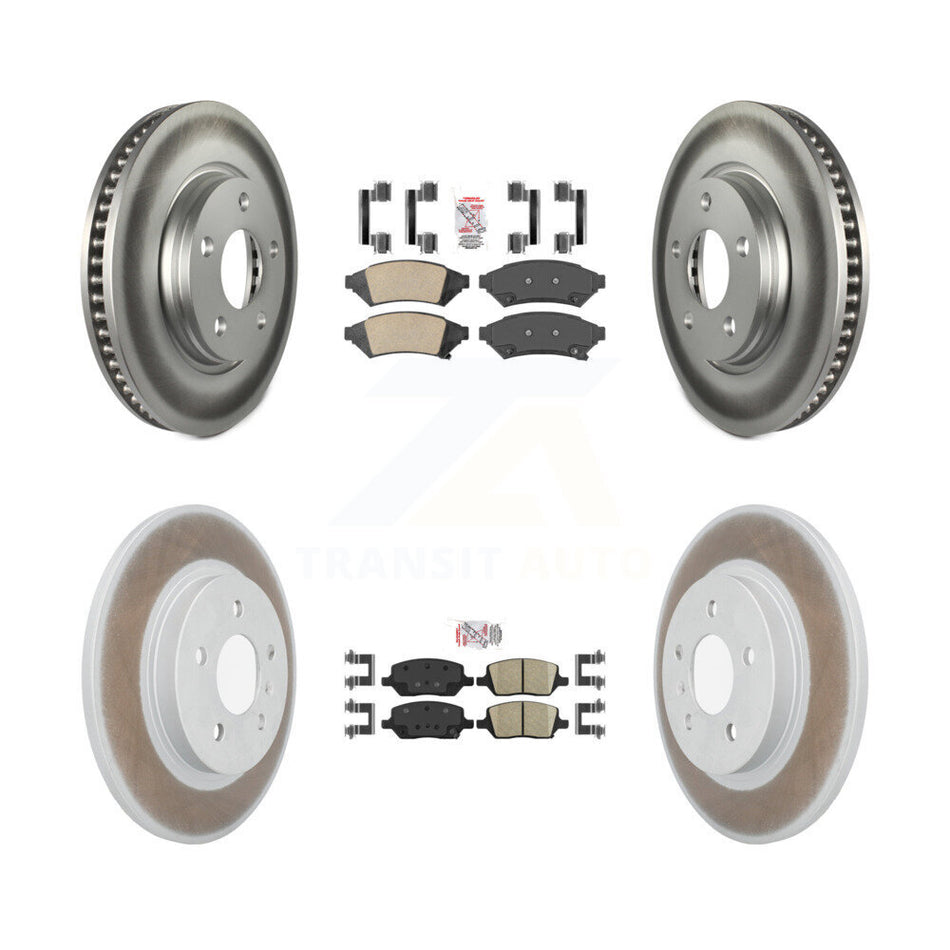 Front Rear Ceramic Pad Coated Brake Rotor Kit For Chevrolet Uplander Buick Terraza Saturn KGA-101442