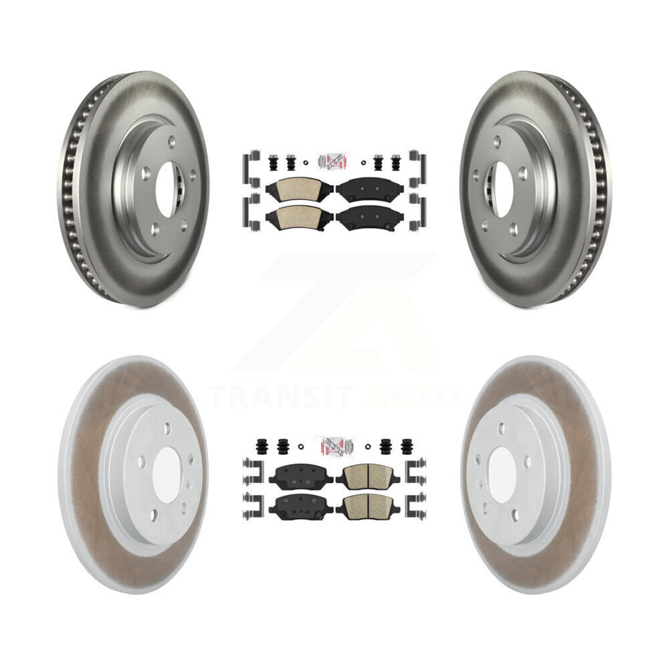 Front Rear Ceramic Pad Coated Brake Rotor Kit For Chevrolet Uplander Buick Terraza Saturn KGA-101443