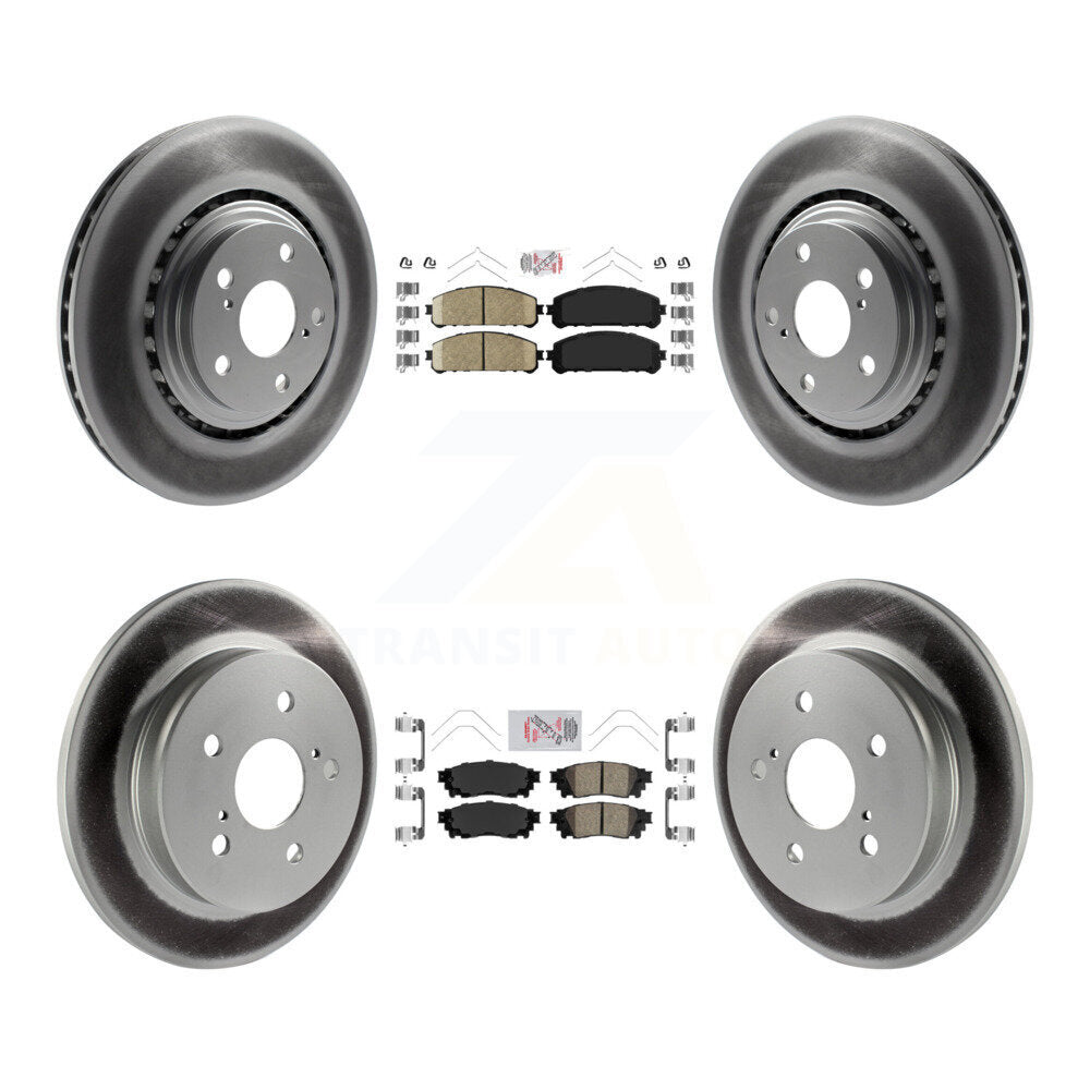 Front Rear Ceramic Pads And Coated Disc Brake Rotors Kit For Lexus NX300 NX200t NX300h KGA-101461