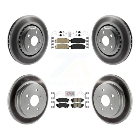 Front Rear Ceramic Pads And Coated Disc Brake Rotors Kit For Lexus NX300 NX200t NX300h KGA-101462