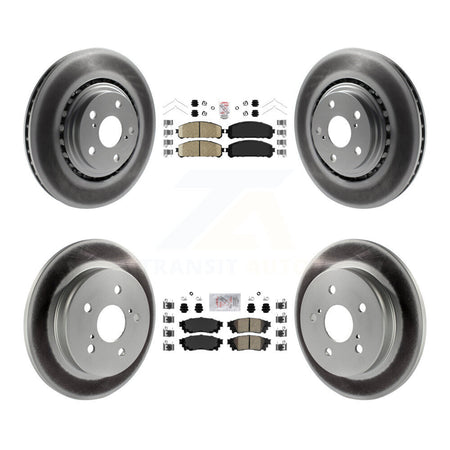 Front Rear Ceramic Pads And Coated Disc Brake Rotors Kit For Lexus NX300 NX200t NX300h KGA-101464