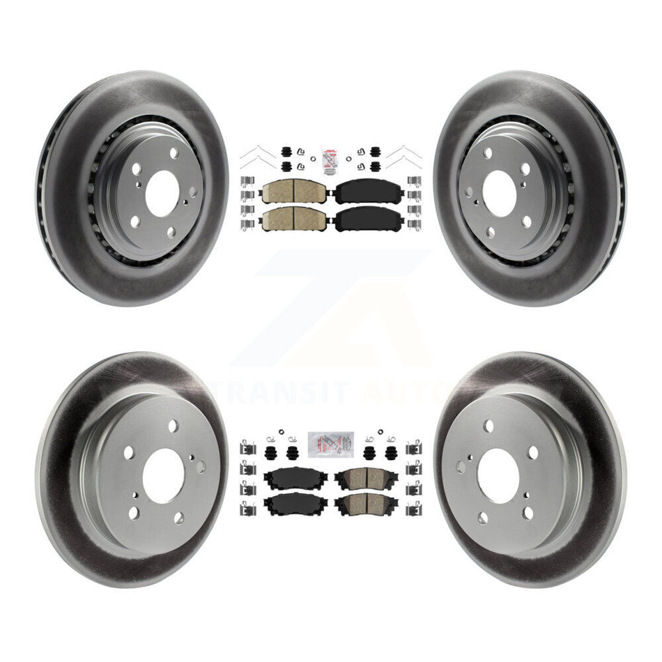 Front Rear Ceramic Pads And Coated Disc Brake Rotors Kit For Lexus NX300 NX200t NX300h KGA-101464