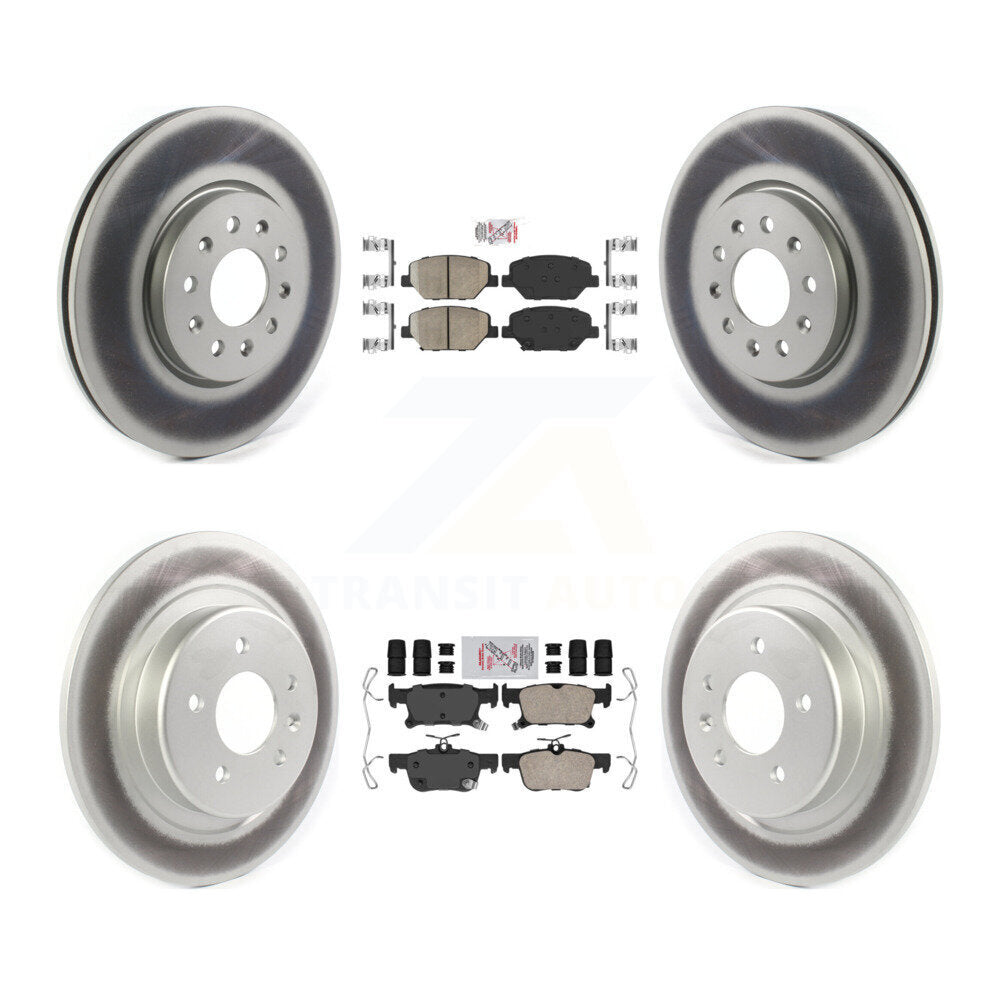 Front Rear Ceramic Pads And Coated Disc Brake Rotors Kit For Buick Envision KGA-101485