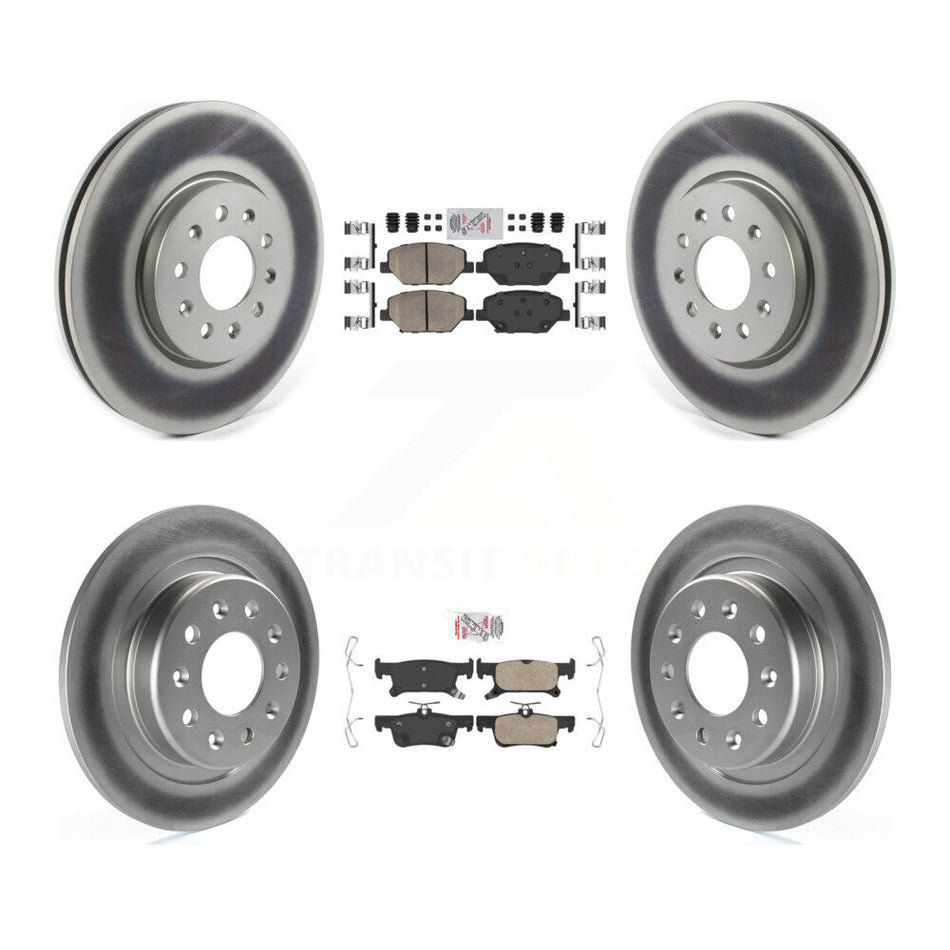 Front Rear Ceramic Pads And Coated Disc Brake Rotors Kit For Buick Envision KGA-101486