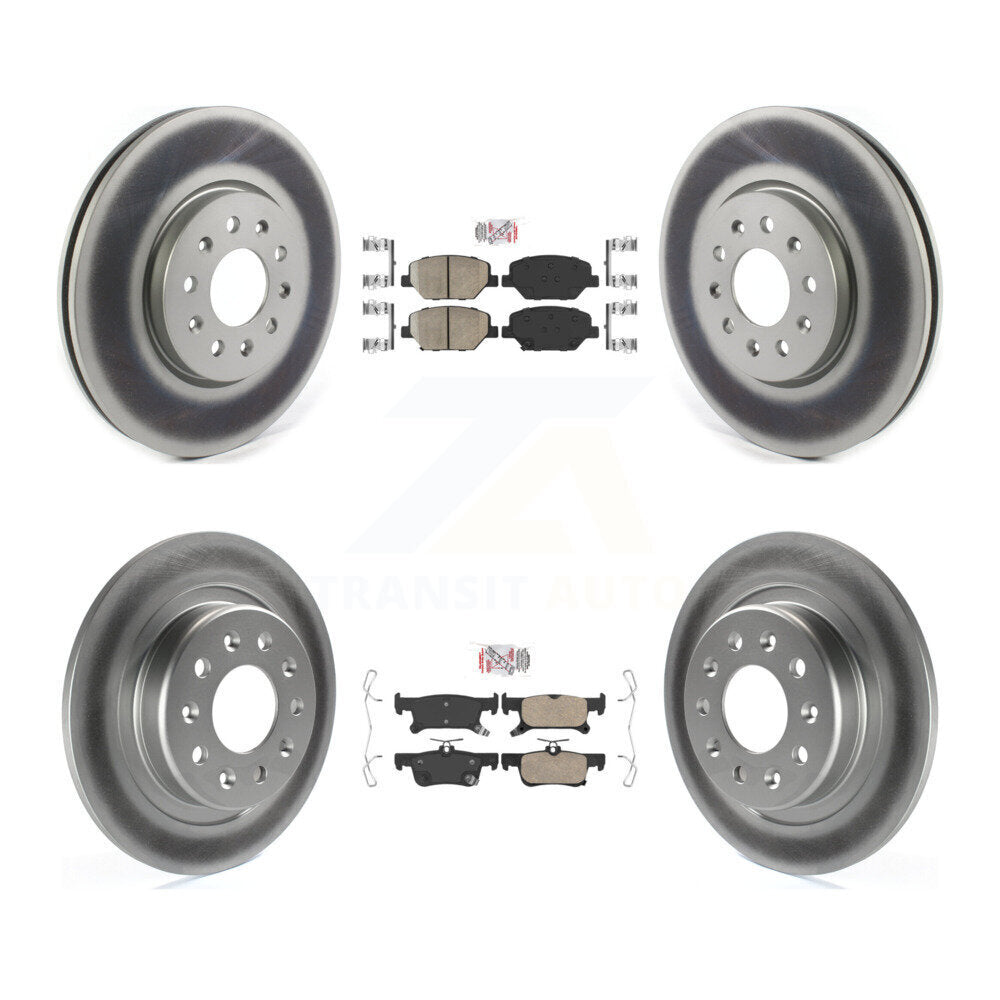 Front Rear Ceramic Pads And Coated Disc Brake Rotors Kit For Buick Envision KGA-101487