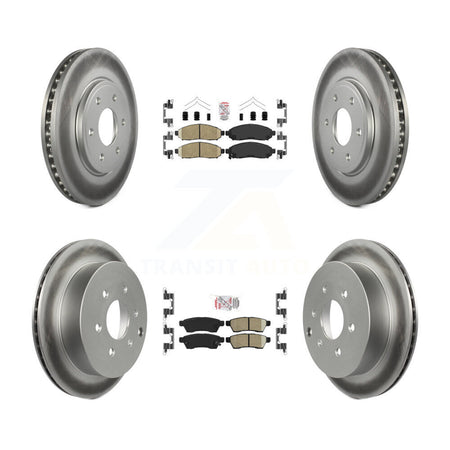 Front Rear Ceramic Pad And Coated Disc Brake Rotor Kit For Nissan Frontier Suzuki Equator KGA-101496