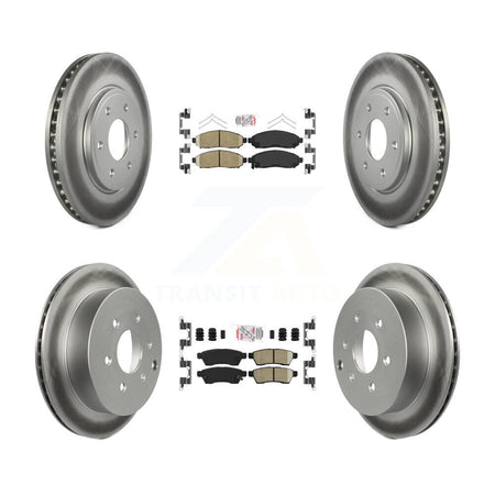 Front Rear Ceramic Pad And Coated Disc Brake Rotor Kit For Nissan Frontier Suzuki Equator KGA-101499