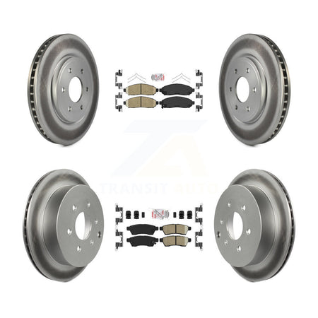 Front Rear Ceramic Pad & Coated Brake Rotor Kit For Nissan Frontier Xterra Suzuki Equator KGA-101501