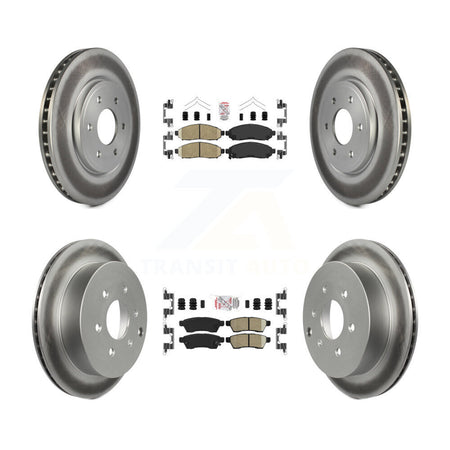 Front Rear Ceramic Pad & Coated Brake Rotor Kit For Nissan Frontier Xterra Suzuki Equator KGA-101502