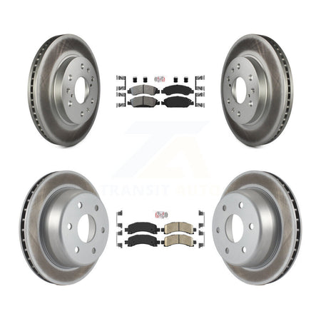 Front Semi-Metallic Rear Ceramic Pad Coat Brake Rotors Kit For Chevrolet Express 1500 GMC KGA-101512