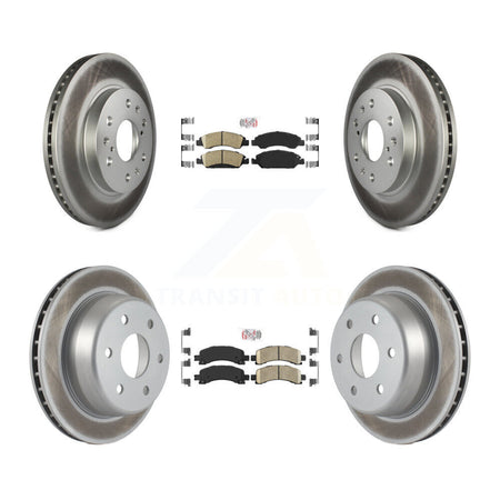 Front Rear Ceramic Pad Coated Disc Brake Rotors Kit For Chevrolet Express 1500 GMC Savana KGA-101513