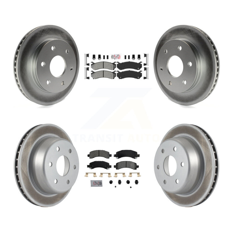 Front Rear Semi-Metallic Pad Coat Brake Rotors Kit For Chevrolet Avalanche 1500 GMC Yukon KGA-101515