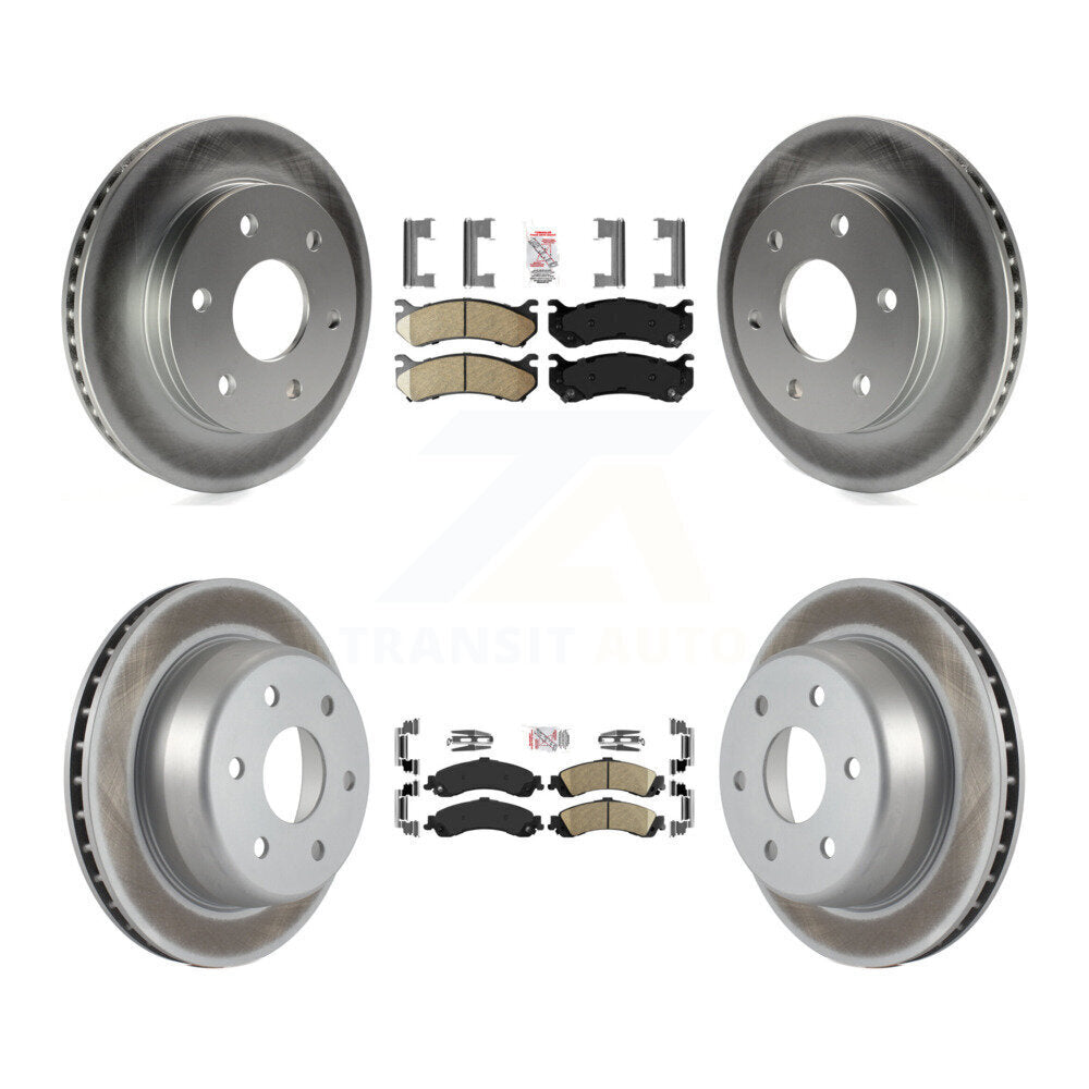 Front Rear Ceramic Pad Coat Brake Rotor Kit For Chevrolet GMC Silverado 1500 Sierra Yukon KGA-101516