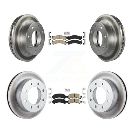 Front Rear Ceramic Pad Coated Disc Brake Rotors Kit For Chevrolet Express 2500 GMC Savana KGA-101533