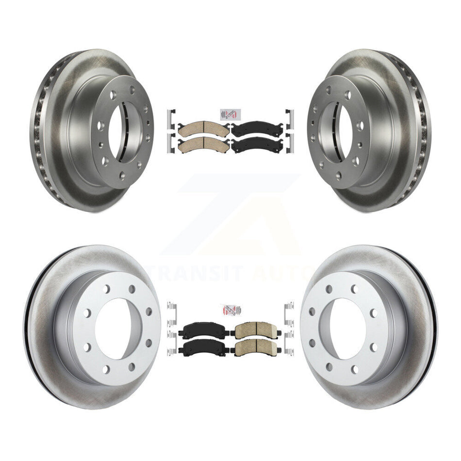 Front Rear Ceramic Pad Coated Disc Brake Rotors Kit For Chevrolet Express 2500 GMC Savana KGA-101533
