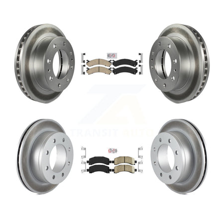 Front Rear Ceramic Pad Coated Disc Brake Rotors Kit For GMC Savana 2500 Chevrolet Express KGA-101535
