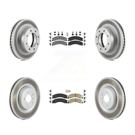 Front Semi-Metallic Rear Ceramic Pad Coat Brake Rotor Kit For Nissan NV2500 NV3500 NV1500 KGA-101537