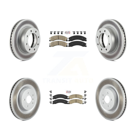 Front Rear Ceramic Pad & Coated Brake Rotor Kit For 2012-2021 Nissan NV2500 NV3500 NV1500 KGA-101538