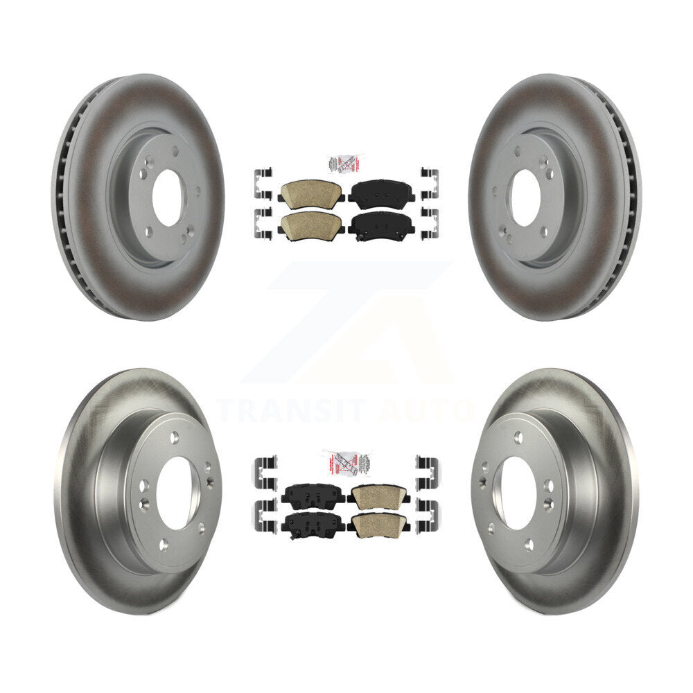 Front Rear Ceramic Pad Coat Brake Rotor Kit For Kia Forte With 300mm Diameter KGA-101560