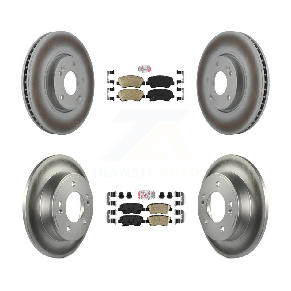 Front Rear Ceramic Pad Coat Brake Rotor Kit For Kia Forte With 300mm Diameter KGA-101562
