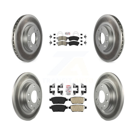 Front Semi-Metallic Rear Ceramic Pad Coat Brake Rotor Kit For Ford Fusion Mazda 6 Lincoln KGA-101574