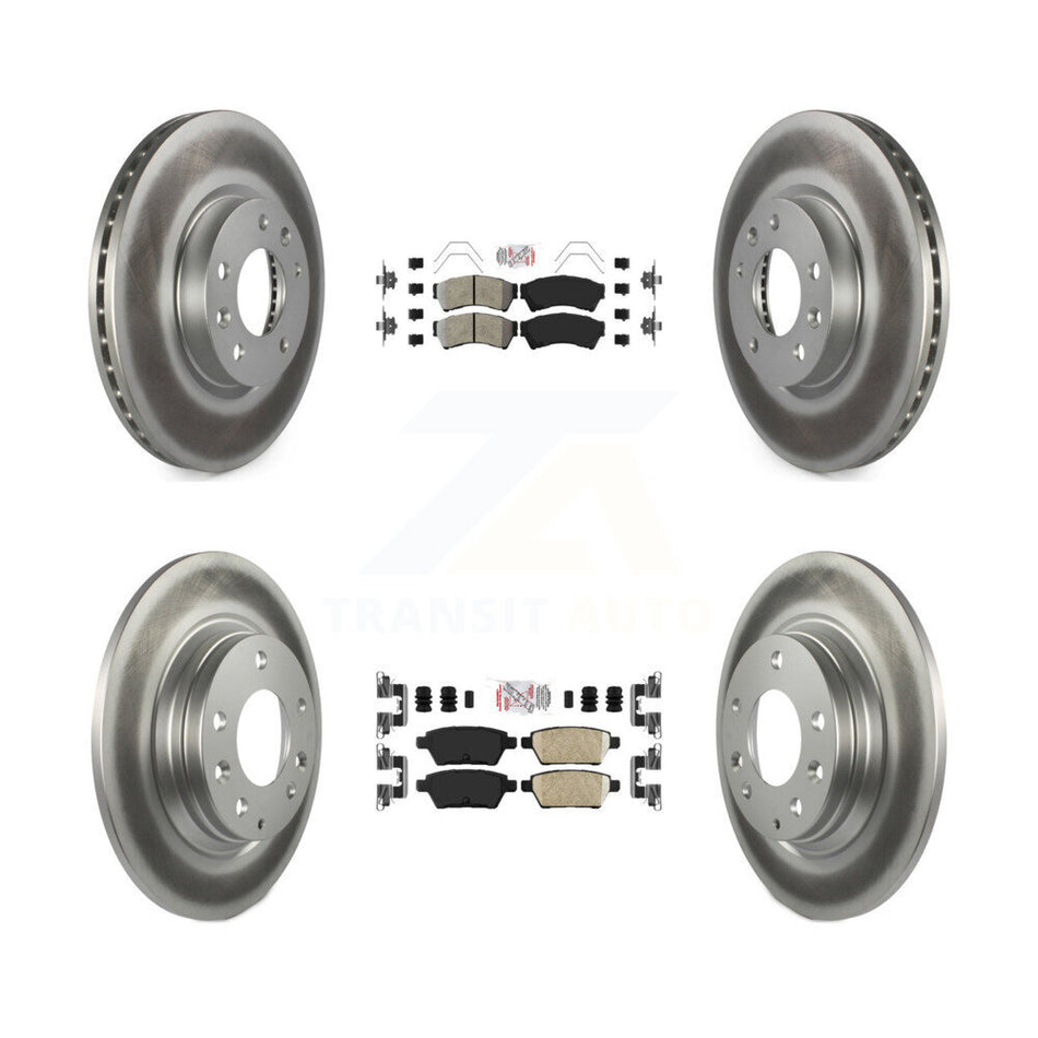 Front Semi-Metallic Rear Ceramic Pad Coat Brake Rotor Kit For Ford Fusion Mazda 6 Lincoln KGA-101575