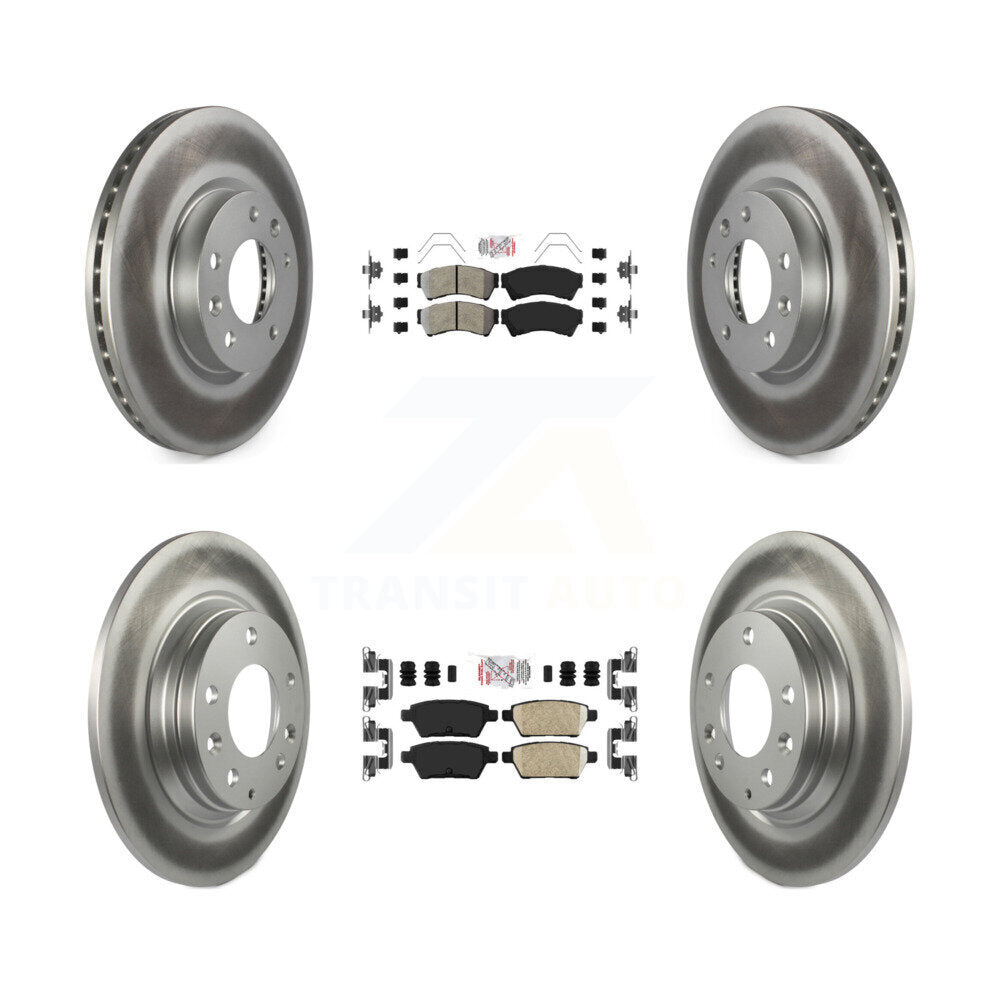 Front Semi-Metallic Rear Ceramic Pad Coat Brake Rotor Kit For Ford Fusion Mazda 6 Lincoln KGA-101576