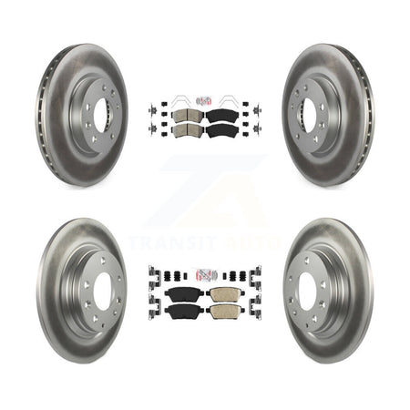 Front Semi-Metallic Rear Ceramic Pad Coat Brake Rotor Kit For Ford Fusion Mazda 6 Lincoln KGA-101576