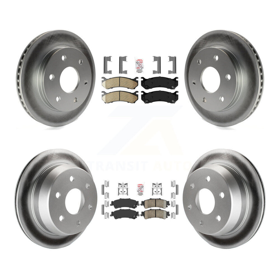 Front Rear Ceramic Pad Coat Brake Rotor Kit For Chevrolet GMC Silverado 1500 Sierra Astro KGA-101585