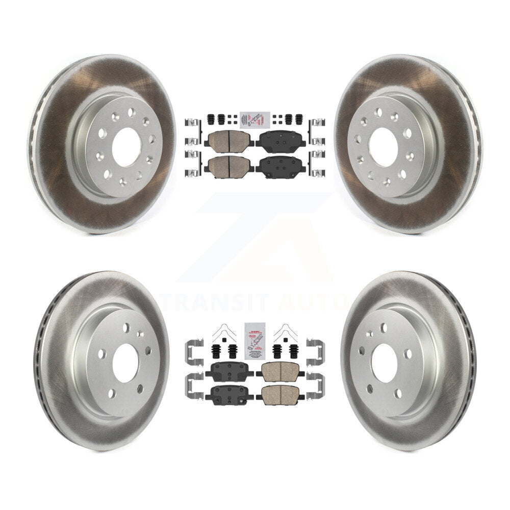 Front Rear Ceramic Pad Coat Brake Rotors Kit For Chevrolet Camaro Without Brembo Calipers KGA-101601
