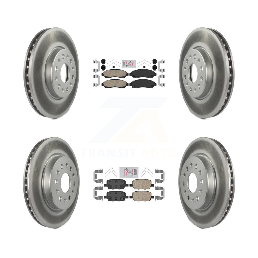 Front Rear Ceramic Pad Coat Disc Brake Rotor Kit For Chevrolet Traverse GMC Acadia Blazer KGA-101611