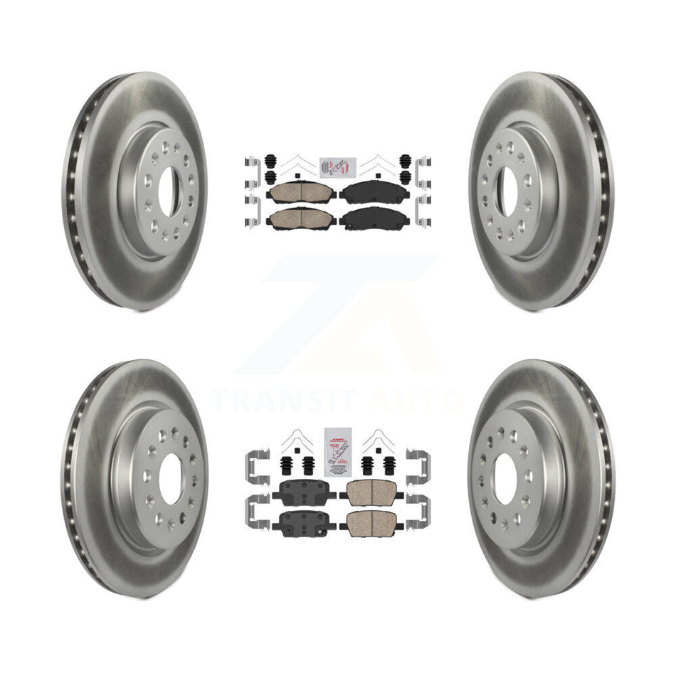 Front Rear Ceramic Pad Coat Disc Brake Rotor Kit For Chevrolet Traverse GMC Acadia Blazer KGA-101613