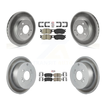 Front Semi-Metallic Rear Ceramic Pad Coat Brake Rotor Kit For Hyundai Accent Kia Rio5 Rio KGA-101650