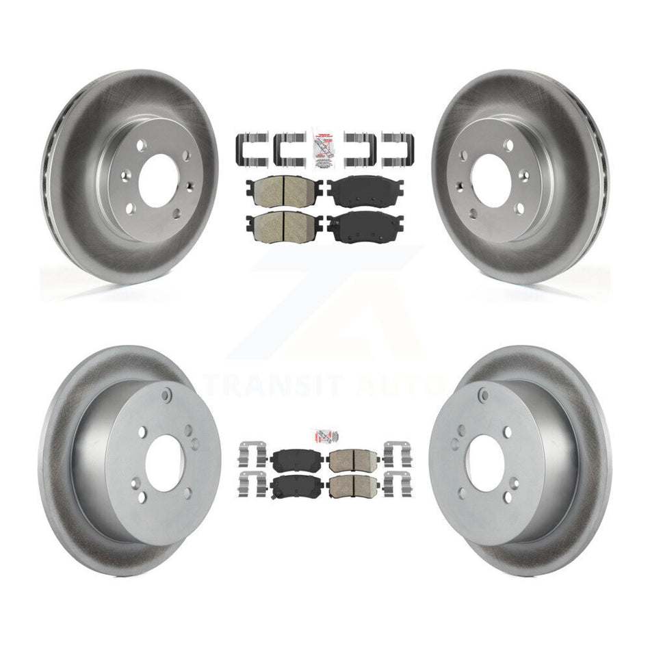 Front Semi-Metallic Rear Ceramic Pad Coat Brake Rotor Kit For Hyundai Accent Kia Rio5 Rio KGA-101650