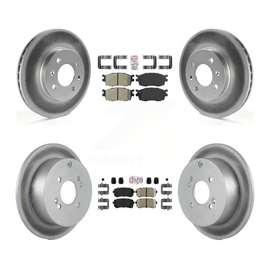 Front Semi-Metallic Rear Ceramic Pad Coat Brake Rotor Kit For Hyundai Accent Kia Rio5 Rio KGA-101651