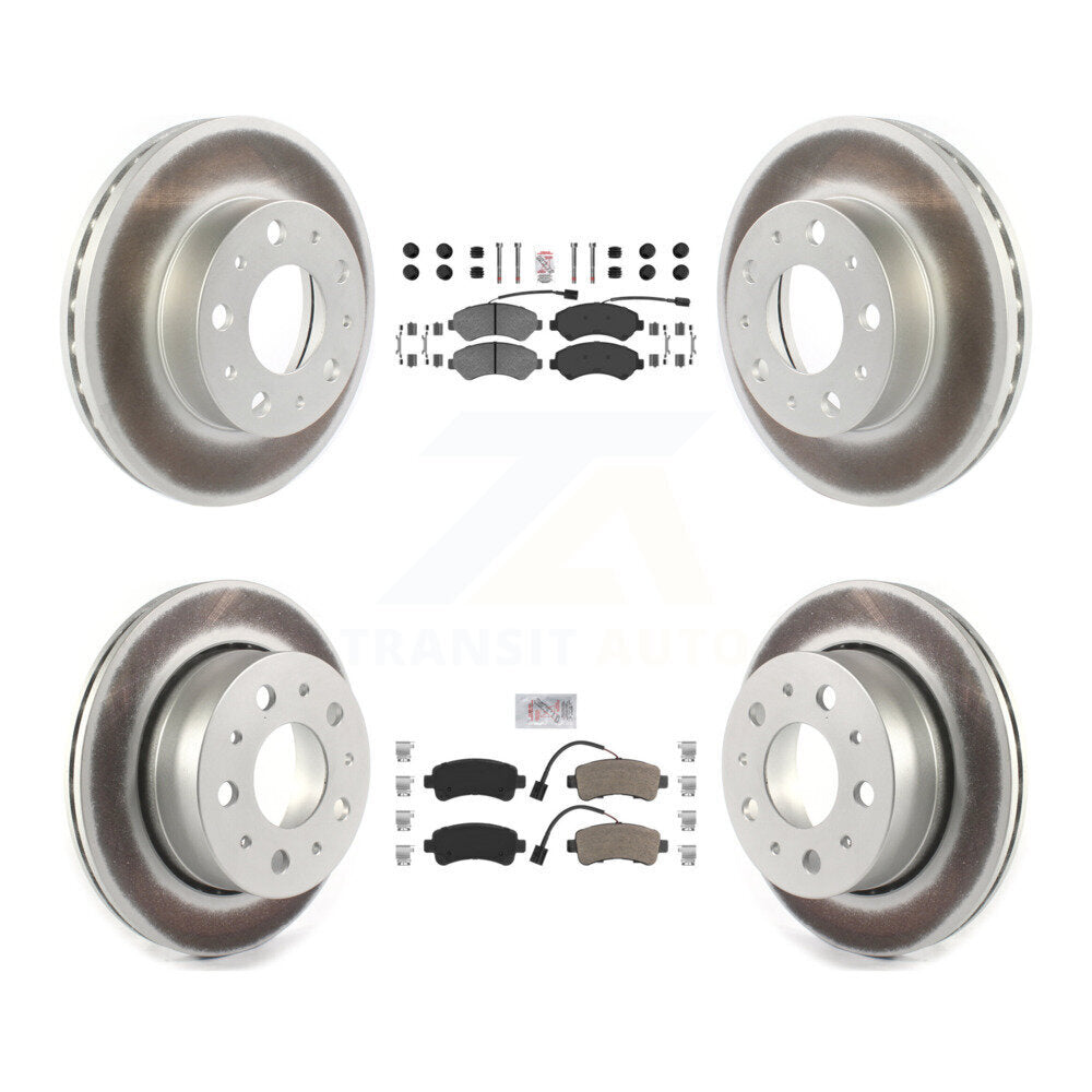 Front Rear Semi-Metallic Pad Coated Disc Brake Rotor Kit For Ram ProMaster 2500 3500 1500 KGA-101662