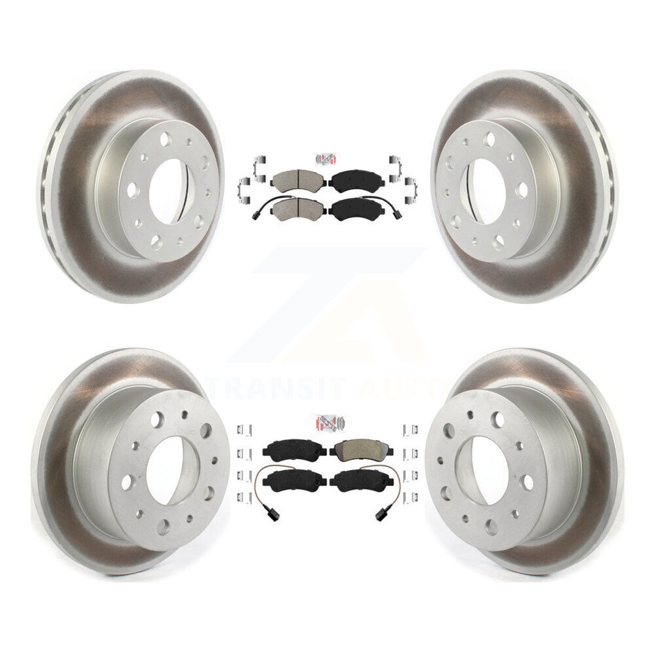 Front Rear Semi-Metallic Pad Coated Disc Brake Rotor Kit For Ram ProMaster 2500 3500 1500 KGA-101669