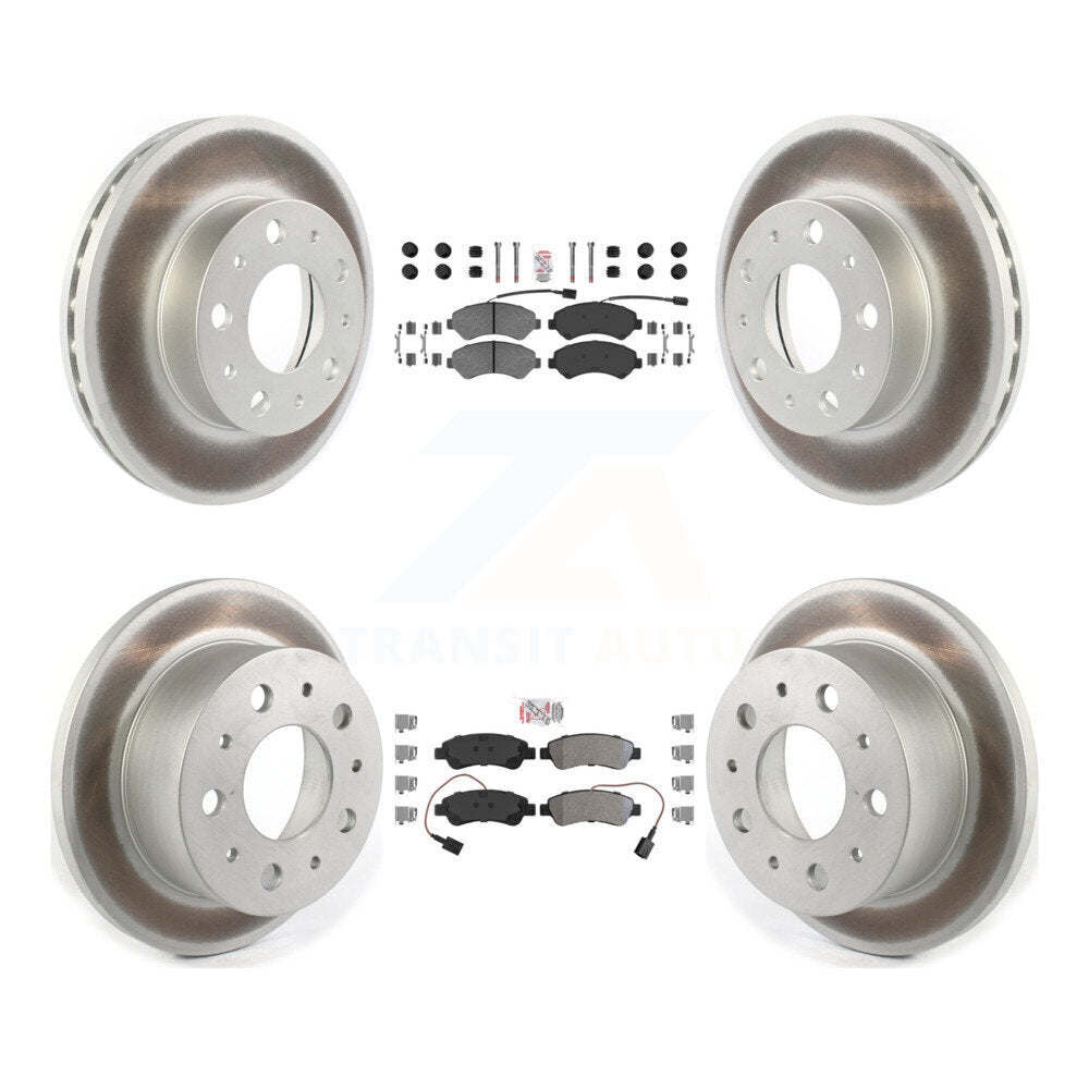 Front Rear Semi-Metallic Pad Coated Disc Brake Rotor Kit For Ram ProMaster 2500 3500 1500 KGA-101672