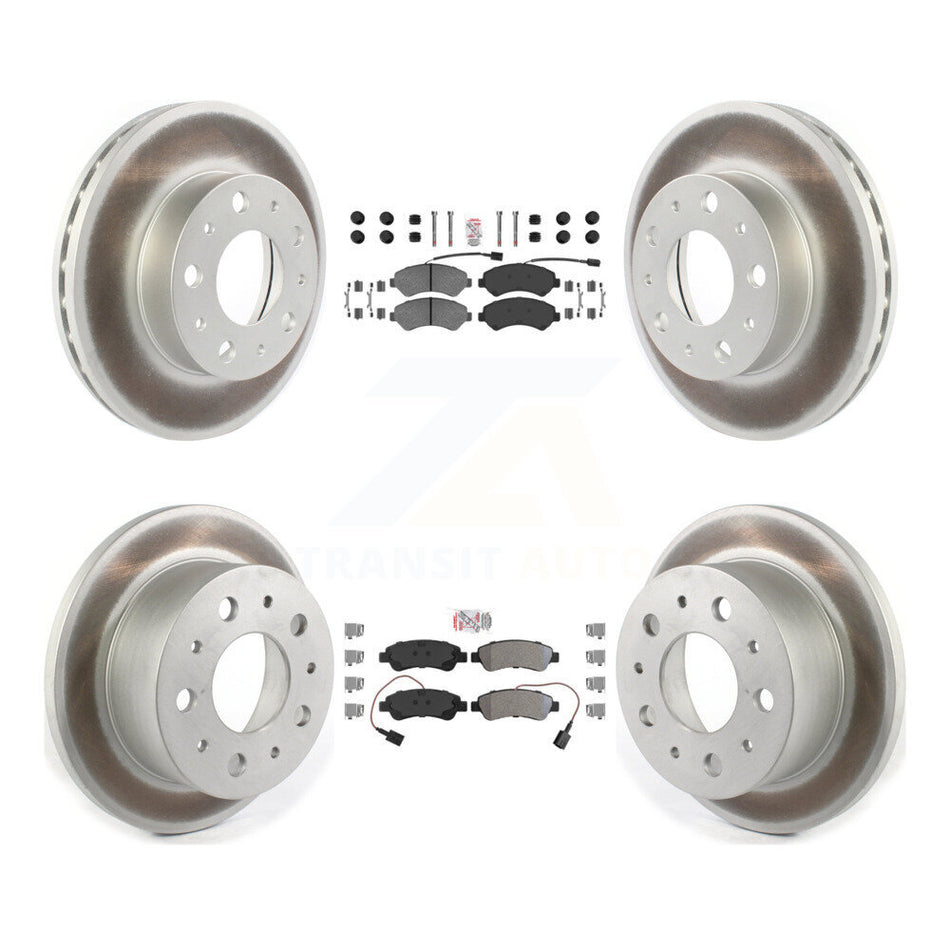 Front Rear Semi-Metallic Pad Coated Disc Brake Rotor Kit For Ram ProMaster 2500 3500 1500 KGA-101672