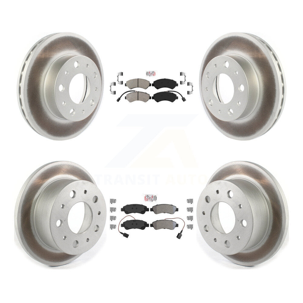Front Rear Semi-Metallic Pad Coated Disc Brake Rotor Kit For Ram ProMaster 2500 3500 1500 KGA-101673