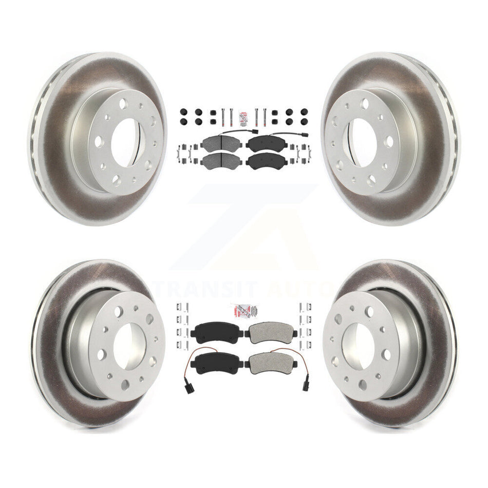 Front Rear Semi-Metallic Pad Coated Disc Brake Rotor Kit For Ram ProMaster 2500 3500 1500 KGA-101674