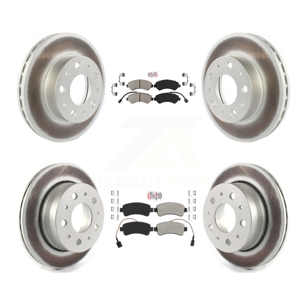 Front Rear Semi-Metallic Pad Coated Disc Brake Rotor Kit For Ram ProMaster 2500 3500 1500 KGA-101675