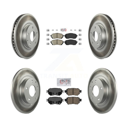 Front Rear Ceramic Pads And Coated Disc Brake Rotors Kit For 2016-2018 Mazda 6 KGA-101686