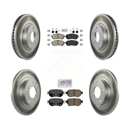 Front Rear Ceramic Pads And Coated Disc Brake Rotors Kit For 2016-2018 Mazda 6 KGA-101687