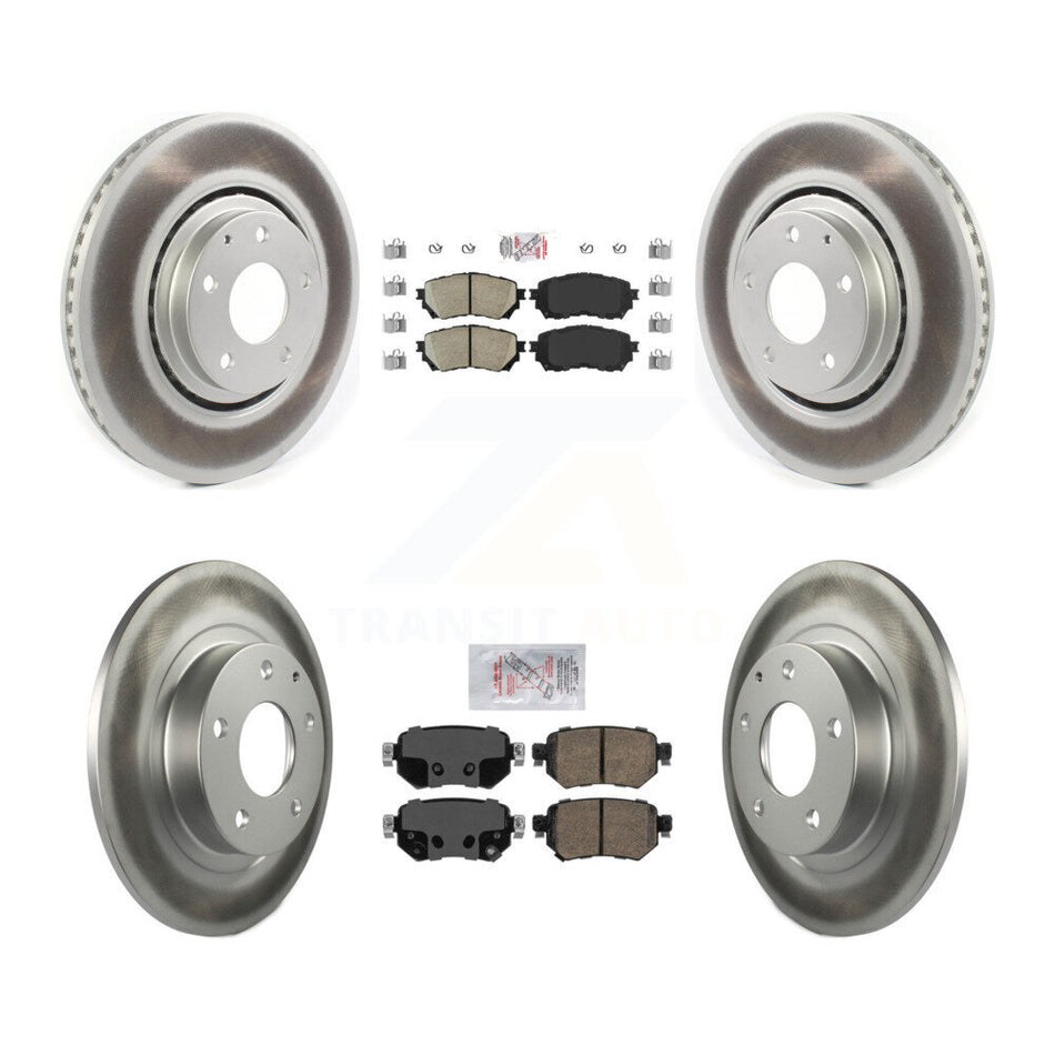 Front Rear Ceramic Pads And Coated Disc Brake Rotors Kit For 2021 Mazda 6 Turbocharged KGA-101688